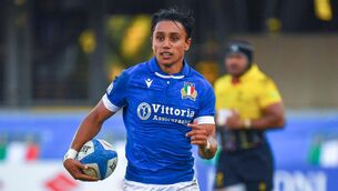 <p>BACK FROM INJURY: Ange Capuozzo returns from injury to score a brace for Italy against Romania. Pic: INPHO/Giuseppe Fama</p>