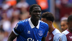 <p>Everton midfielder Amadou Onana has been targeted by racist abuse on social media (David Davies/PA)</p>