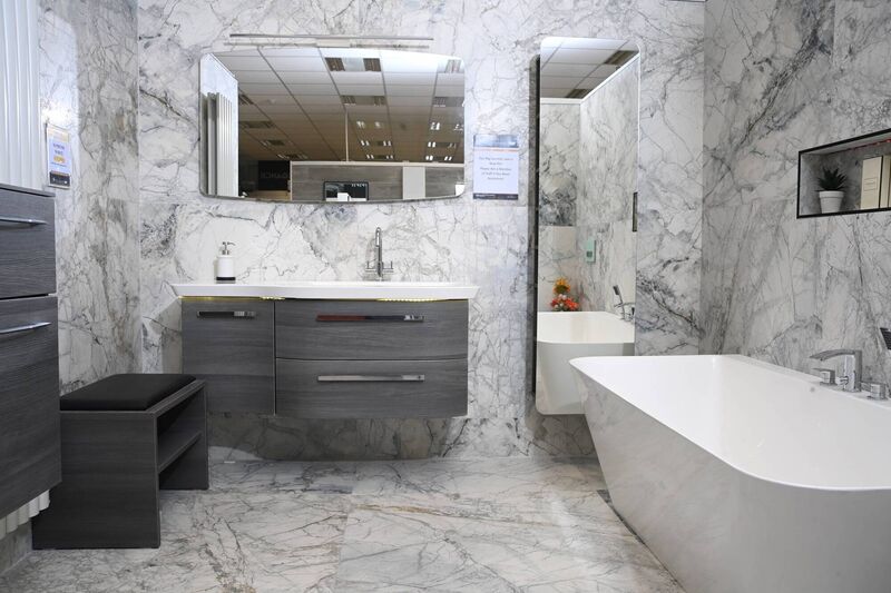 Discover 50 stunning bathroom settings in your nearest showroom — pictured is the Supreme White suite.