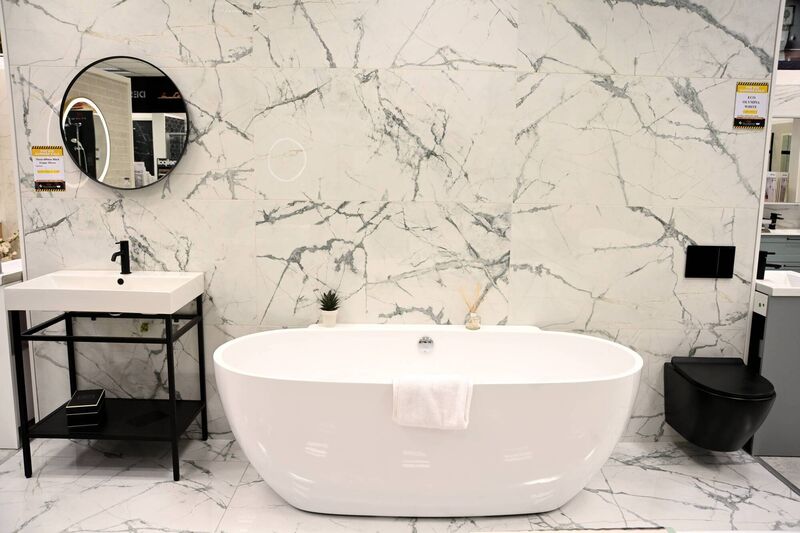 Each of the four City Tiles &amp; Bathrooms showrooms nationwide are awash with luxury products, such as this ECO Olympia bath tub.