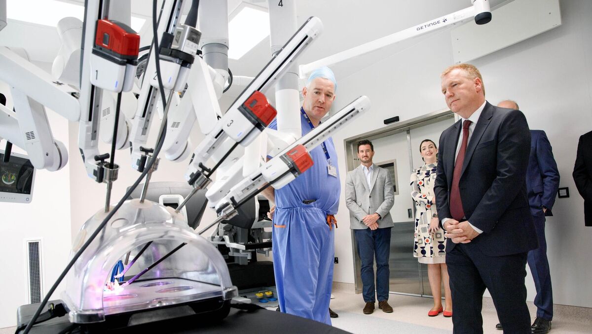 Consultant urologist Derek Hennessey and Finance Minister Michael McGrath at the official opening of the three-storey Roche Building, named after the last matron of the hospital, the late Sr Laurentia Roche. Picture: Daragh Mc Sweeney/Provision