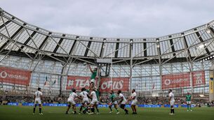 <p>AREA OF CONCERN: Ireland's Peter O'Mahony wins a lineout against England. Pic: INPHO/Dan Sheridan</p>