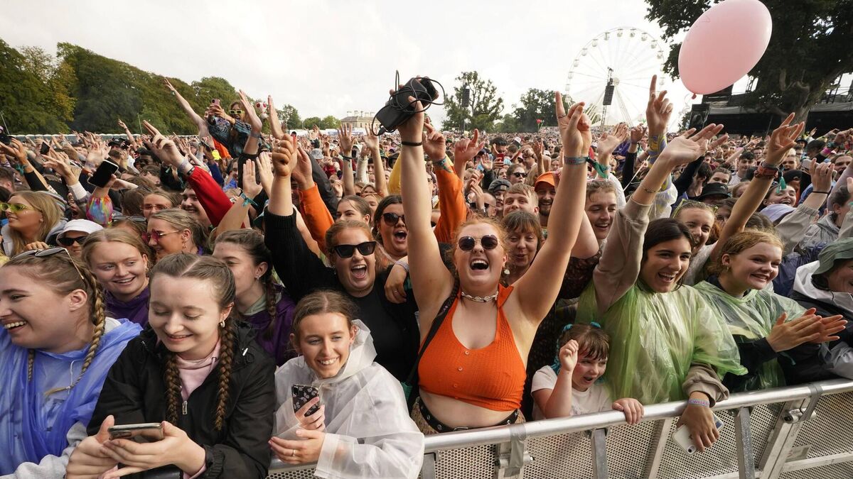 Crowds watch Anne-Marie during the 2022 Electric Picnic Festival in Stradbally, County Laois.