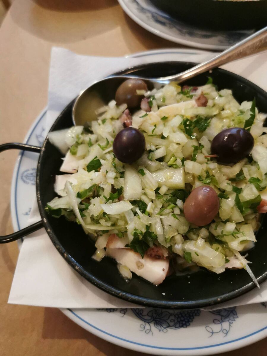 Octopus salad at Taberna Dos Mercadores in Porto, Portugal. Picture: Katia Valadeau