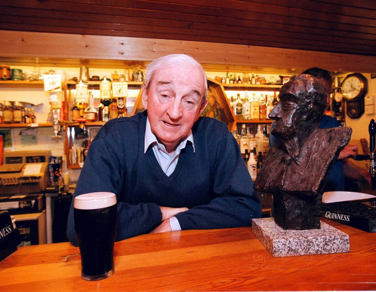 John B Keane inside his pub in the small town of Listowel. A few sour currents  have swept through the town recently that would have sent John B’s pen pulsing into mad action. Picture: Domnick Walsh