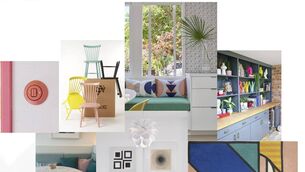 <p>The mood board that designer Caroline Maguire created with Jennifer Sheahan for her kitchen/dining area.</p>