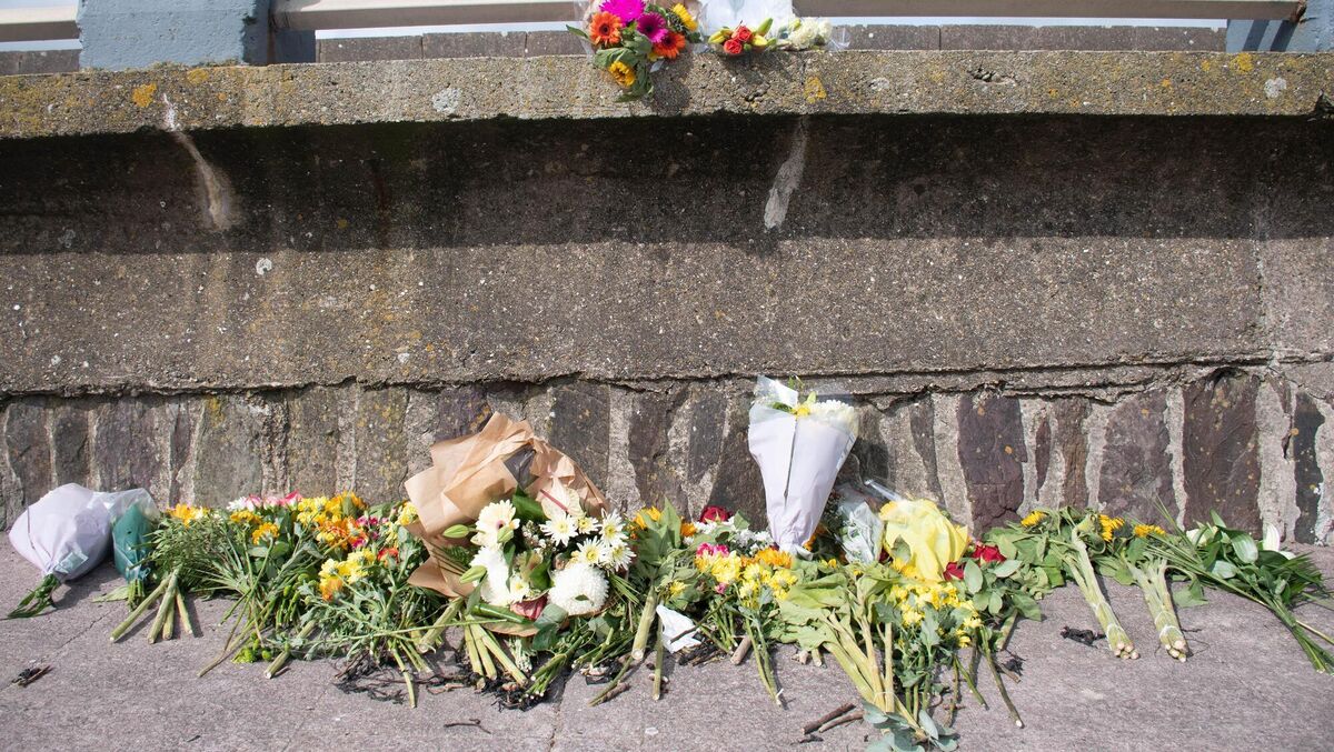 Flowers left near the transition area in memory of the two Ironman athletes who lost their lives in Youghal. Picture: Howard Crowdy Flowers left near the transition area in memory of the two Ironman athletes who lost their lives in Youghal. Picture: Howard Crowdy