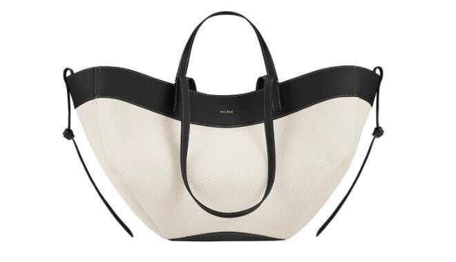 ‘Cyme’ black canvas tote, Polène, €310