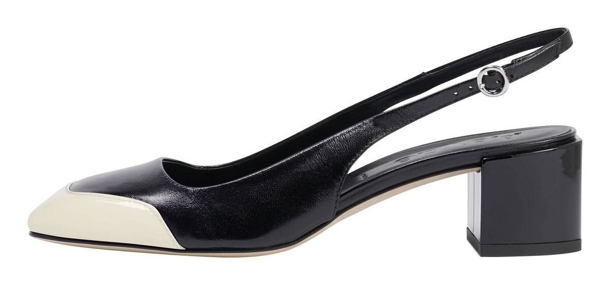 ‘Augusta’ nappa patent slingback courts, Aeyde, €295