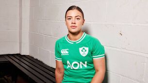 <p>TENSION IS BUILDING: Irish International and Canterbury brand ambassador Maeve Óg O’Leary is pictured at the launch of the new Canterbury Ireland Women’s jersey.</p>
