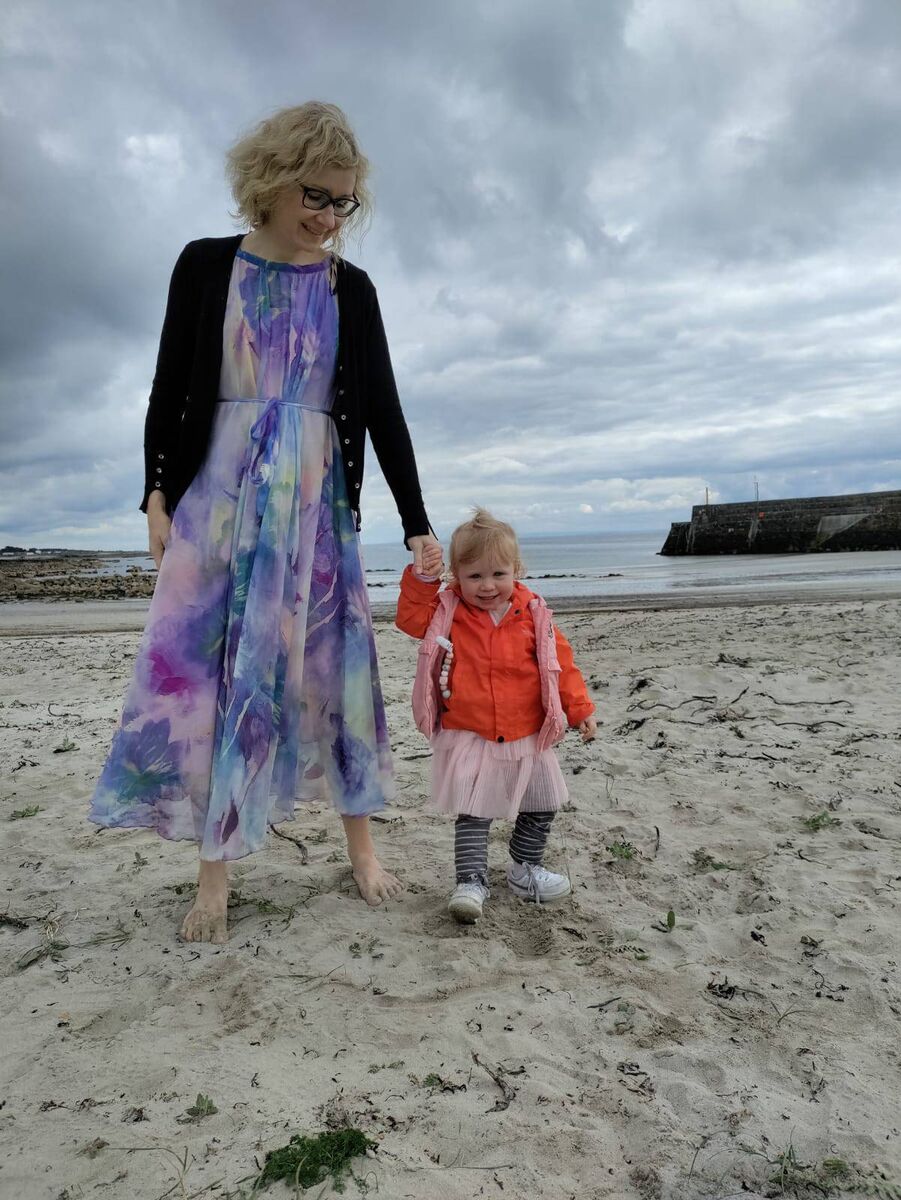 Academic Katarzyna Whysall, with her daughter Niamh who suffers from an ‘ultra-rare’ genetic mutation and has mobility issues.