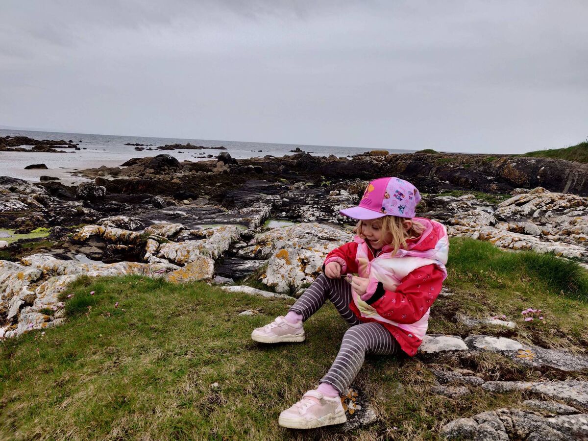 Niamh McDonagh, exploring at the beach.