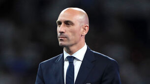 <p>Luis Rubiales said he was the victim of a witch hunt by ‘false feminists’ (Mike Egerton/PA)</p>