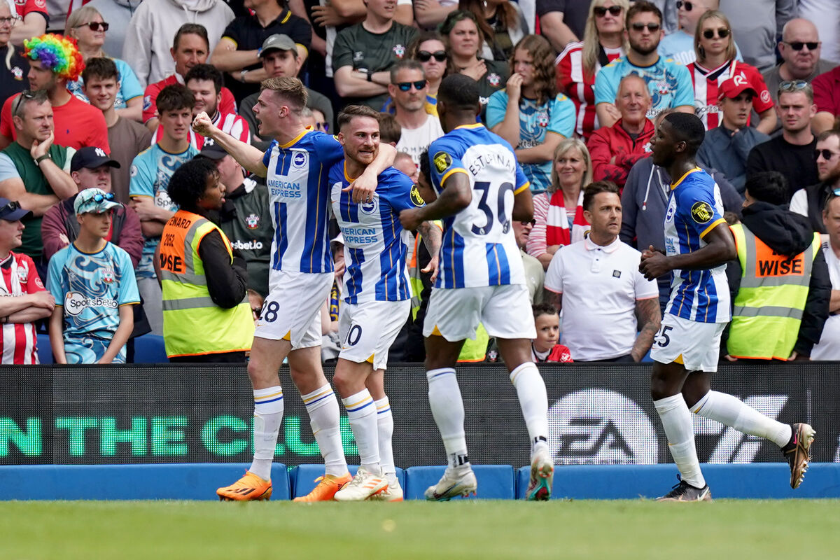 Brighton and Hove Albion’s Evan Ferguson. Photo credit: Gareth Fuller/PA Wire.