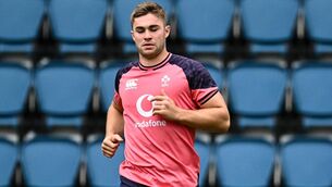 <p>HO HO HO: Jack Crowley during an Ireland rugby captain's run at Parc des Sports Jean Dauger in Bayonne, France. Pic: Harry Murphy/Sportsfile</p>