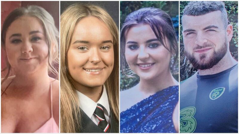 Zoey, Coffey, 18, Nicole Murphy, 18, Grace McSweeney, 18, and Luke McSweeney, 24, who died in a crash in Clonmel while they were on the way to a Leaving Cert exam results celebrations on Friday. Picture: Family Handout/PA Wire Zoey, Coffey, 18, Nicole Murphy, 18, Grace McSweeney, 18, and Luke McSweeney, 24, who died in a crash in Clonmel while they were on the way to a Leaving Cert exam results celebrations on Friday. Picture: Family Handout/PA Wire