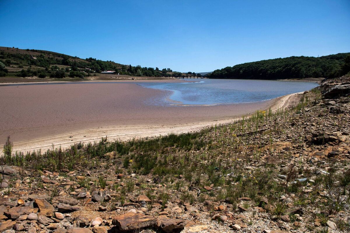 The Ebro reservoir at 32.72% of its capacity due to drought, on August 8, in Villafria, in the northern province of Cantabria, Spain. Picture: Ander Gillenea/AFP via Getty Images The Ebro reservoir at 32.72% of its capacity due to drought, on August 8, in Villafria, in the northern province of Cantabria, Spain. Picture: Ander Gillenea/AFP via Getty Images