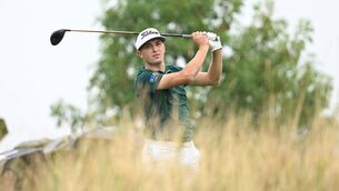 <p>OUT OF THE LONG GRASS: Todd Clements of England plays his shot from the 17th tee during Day Four of the D+D Real Czech Masters at Albatross Golf Resort. Pic: Octavio Passos/Getty Images</p>