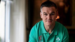 <p>BACK: Johnny Sexton at Ireland's World Cup Squad Announcement at the Shelbourne Hotel. Pic: INPHO/Dan Sheridan</p>