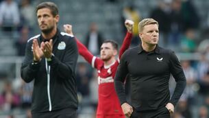 <p>LOONEY TOONS: Newcastle United Manager, Eddie Howe, looks dejected following their loss to Liverpool. Photo credit: Owen Humphreys/PA Wire.</p>