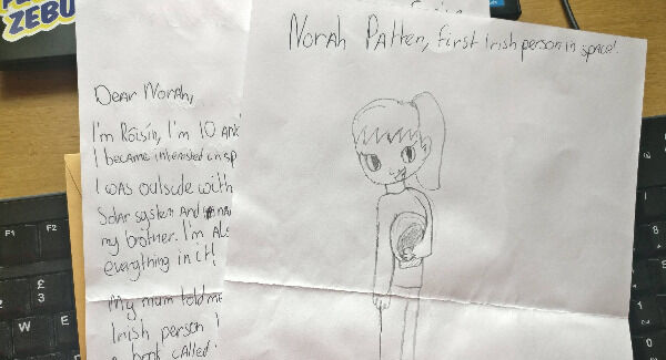 Norah Patten receives letters of support from children that spur her on in her training. Norah Patten receives letters of support from children that spur her on in her training.