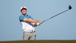 <p>Mark Power playing during the Walker Cup match at Seminole two years ago. Pic: Cliff Hawkins/Getty Images</p>