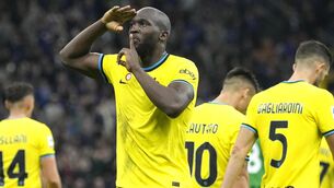 <p>SALUTO: Romelu Lukaku is on his way back to Serie A. Picture: AP Photo/Antonio Calanni</p>