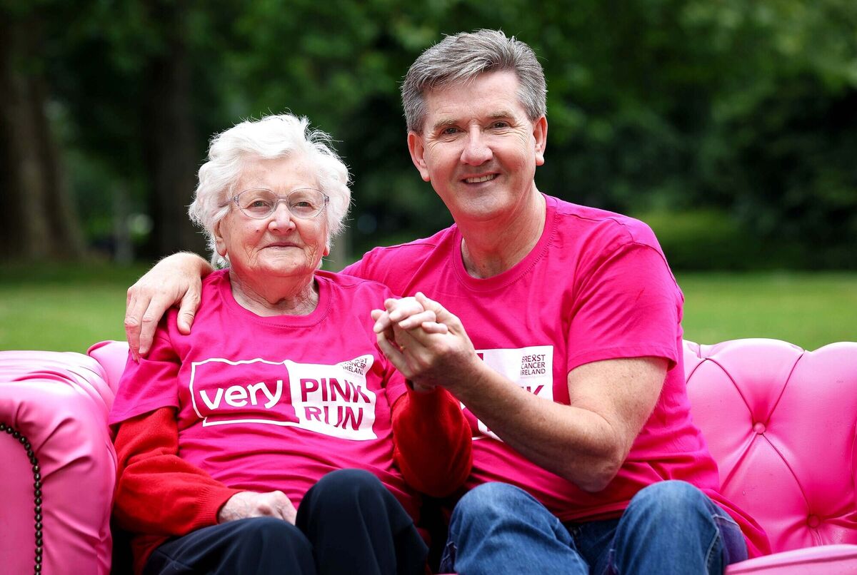 Proving that age is just a number, Irelandâs oldest lady, Mairin Hughes aged 109 years old joins Daniel OâDonnell at the launch of pictured at the launch of Breast Cancer Irelandâs Very Pink Run. Pic: Marc O'Sullivan Proving that age is just a number, Irelandâs oldest lady, Mairin Hughes aged 109 years old joins Daniel OâDonnell at the launch of pictured at the launch of Breast Cancer Irelandâs Very Pink Run. Pic: Marc O'Sullivan