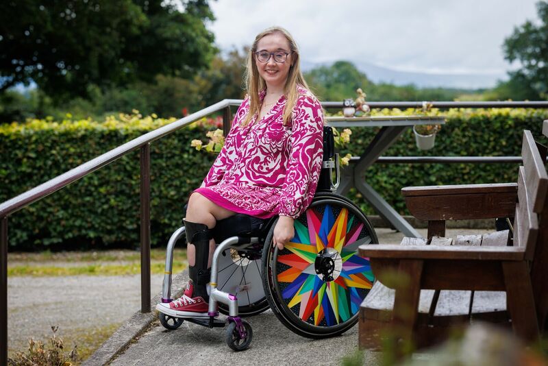 Gemma Willis from Tullow, Co Carlow who sustained life changing injuries as a result of a road collisions: 'I’m injured from head to toe, I have an acquired brain injury, I broke my spinal cord and I’m paralysed from the waist down, I have rods in my back and I’m an amputee.' Picture: Dylan Vaughan