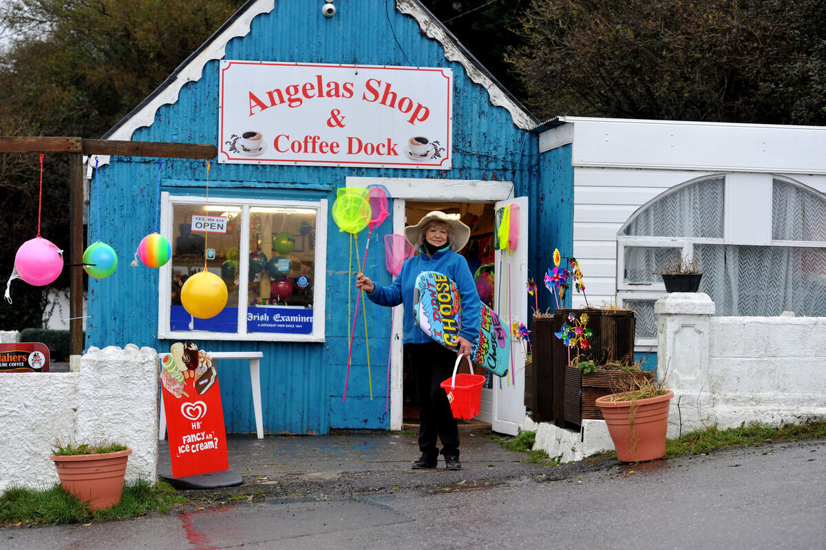 Angela Cantwell of Angela's Shop & Coffee Dock with summer beach toys at Fountainstown, Co Cork Picture: Larry Cummins Angela Cantwell of Angela's Shop & Coffee Dock with summer beach toys at Fountainstown, Co Cork Picture: Larry Cummins