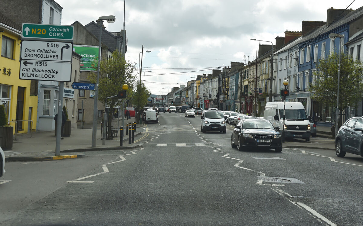 Work will be carried out to improve safety at the five existing pedestrian crossings on Charleville main street, and more will be created to make it safer for those crossing the road, which sees up to 20,000 vehicles pass through it daily. Picture: Eddie O'Hare Work will be carried out to improve safety at the five existing pedestrian crossings on Charleville main street, and more will be created to make it safer for those crossing the road, which sees up to 20,000 vehicles pass through it daily. Picture: Eddie O'Hare