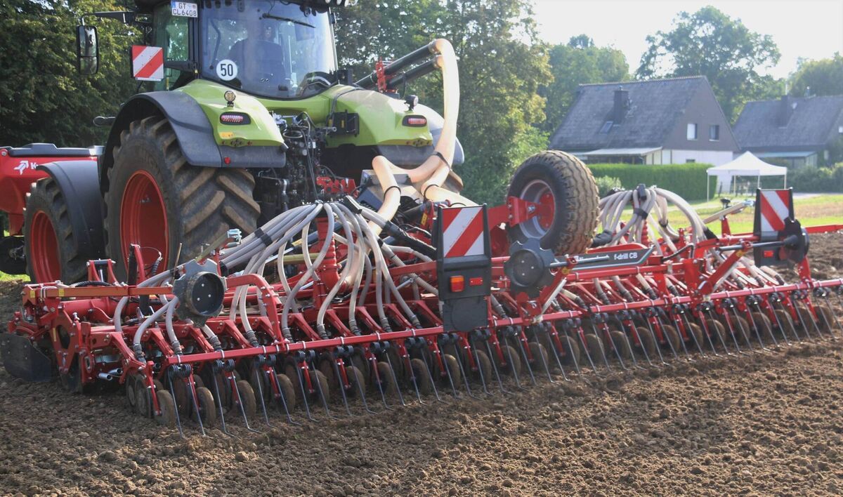 The adjustments for the new power harrow can be made from the cab.