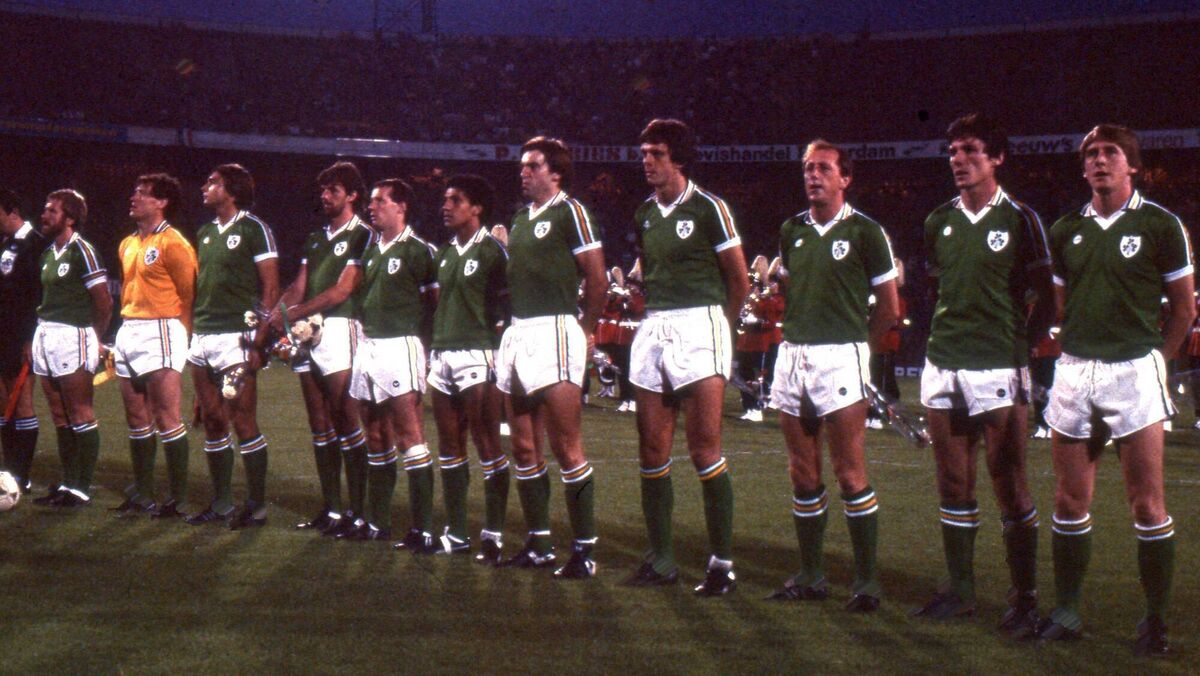 NEARLY MEN: The Ireland team before the 1982 FIFA World Cup Qualifier at Feijenoord Stadion, Rotterdam, between the Netherlands and Republic of Ireland. Pic: INPHO/Billy Stickland NEARLY MEN: The Ireland team before the 1982 FIFA World Cup Qualifier at Feijenoord Stadion, Rotterdam, between the Netherlands and Republic of Ireland. Pic: INPHO/Billy Stickland