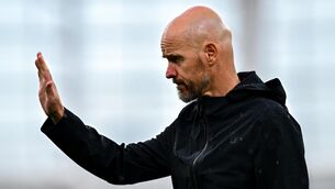 <p>STOP THE ROT: Manchester United manager Erik ten Hag before the pre-season friendly match between Manchester United and Athletic Bilbao at the Aviva Stadium in Dublin. Pic: Ben McShane/Sportsfile</p>