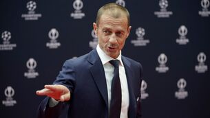 <p>VVIP LANE: UEFA President Aleksander Ceferin gestures as he arrives for the 2023/24 UEFA Europa League group stage draw at the Grimaldi Forum in Monaco, Friday, Sept. 1, 2023. Pic: AP Photo/Daniel Cole</p>