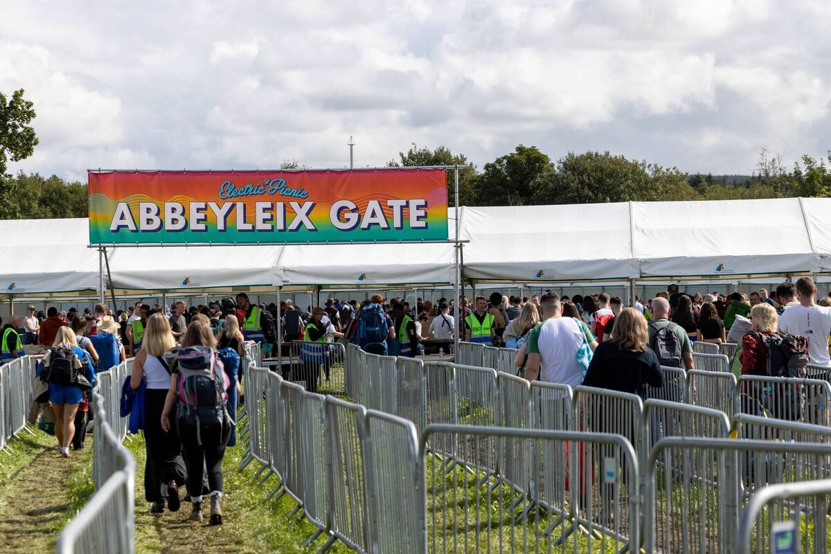 The entrance to Electric PIcnic on Friday. Picture: Alf Harvey.