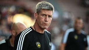<p>COOL HEAD: La Rochelle coach Ronan O'Gara was twice shoved by Clermont out-half Benjamin Urdapilleta. Pic: VALENTINE CHAPUIS/AFP via Getty Images</p>