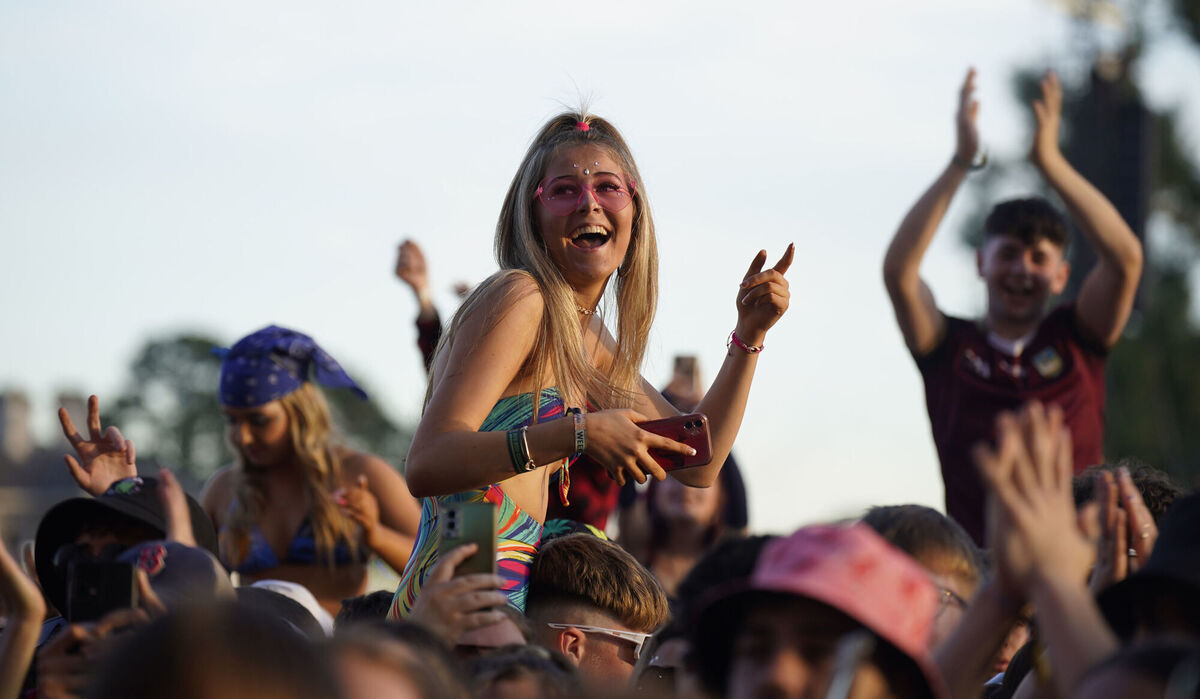 Crowds watch as Tom Odell performs on day two of the Electric Picnic Festival in Stradbally, County Laois. Picture: Niall Carson/PA Wire