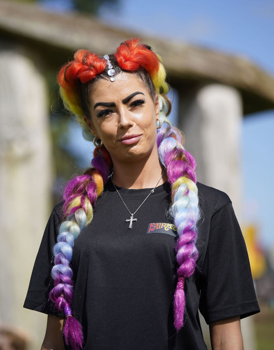 Festival goer Lorna O'Connell from Tipperary during the Electric Picnic Festival in Stradbally, County Laois. Picture: Niall Carson/PA Wire