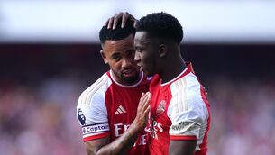 <p>Gabriel Jesus (left) was back on the scoresheet for Arsenal (John Walton/PA)</p>