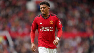<p>Jadon Sancho is facing an uncertain future at Manchester United (Martin Rickett/PA)</p>