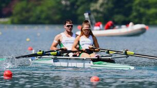 <p>QUALIFICATION SECURED: Katie O'Brien and Steven McGowan won their PR2 mixed double heat and secured qualification for the Paris 2024 Paralympics. Pic: Rowing Ireland </p>
