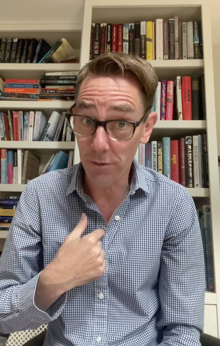 A still image from Ryan Tubridy's message to exam students. Picture: Instagram
