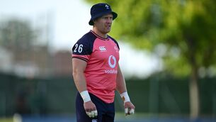 <p>HOLD ONTO YOUR HATS: Keith Earls during an Ireland rugby squad training session at Complexe de la Chambrerie in Tours, France. Pic: Brendan Moran/Sportsfile</p>