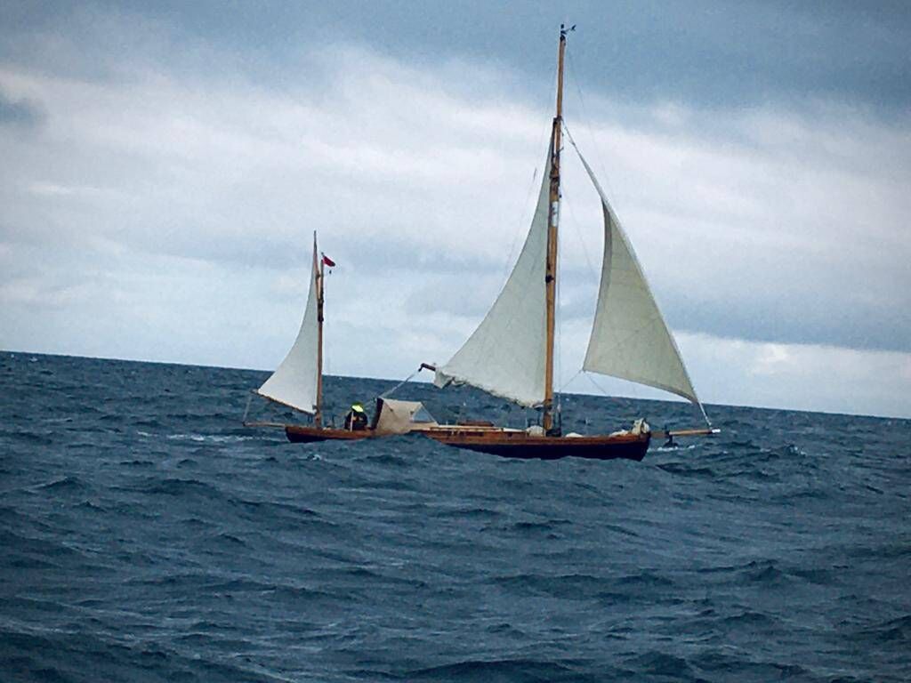 A passing ship snapped this photo of Alexi Murdoch crossing from Scotland to Northern Ireland through some rough seas in the North Channel