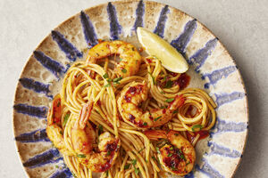 Jamie Oliver’s Tunisian prawn spaghetti