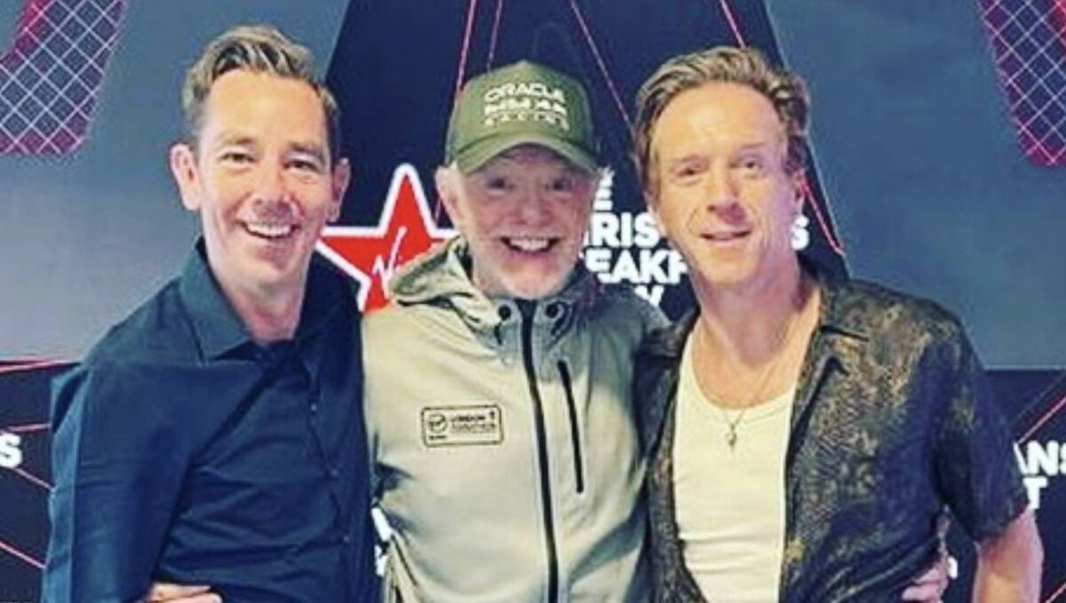 Ryan Tubridy said it was "such a blast reconnecting with the great Chris Evans" on air this morning 