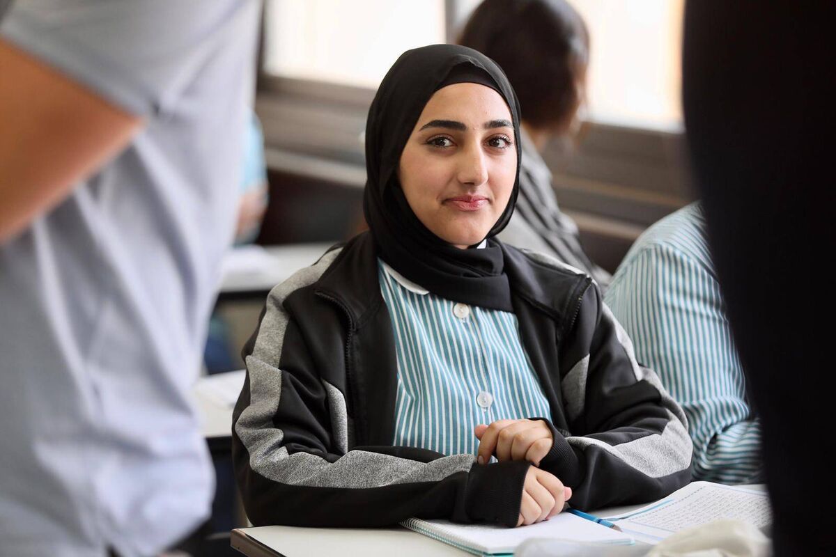 Some of the lessons at the Beitunia Vocational School in Ramallah include hairdressing, dressmaking, coding, history and interior design. Picture: Phil Behan/DFA