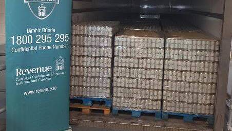 The illegal alcohol, branded ‘San Miguel’ has a retail value of nearly €99,500, and represented a potential loss to the Exchequer of more than €46,500.