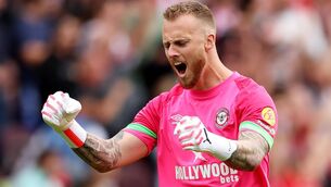 <p>DUTCH GOLD: Mark Flekken of Brentford will start for Netherlands. (Photo by Julian Finney/Getty Images)</p>